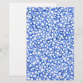 Computergenerierte blaue Blätter Briefpapier (Vorne/Hinten)