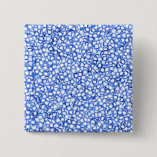 Computergenerierte blaue Blätter Button (Vorderseite)