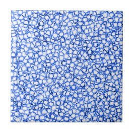 Computergenerierte blaue Blätter Fliese