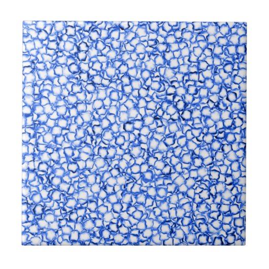 Computergenerierte blaue Blätter Fliese (Vorderseite)