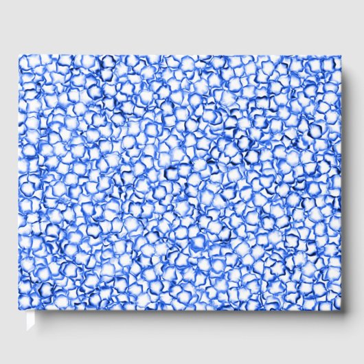 Computergenerierte blaue Blätter Gästebuch (Vorderseite)