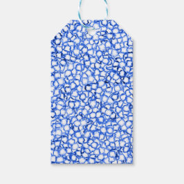 Computergenerierte blaue Blätter Geschenkanhänger