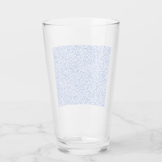 Computergenerierte blaue Blätter Glas (Rückseite)