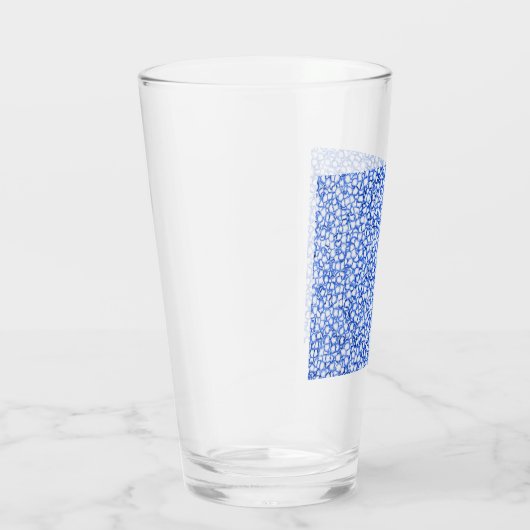 Computergenerierte blaue Blätter Glas (Rechts)