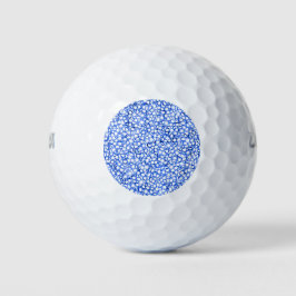 Computergenerierte blaue Blätter Golfball