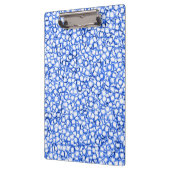 Computergenerierte blaue Blätter Klemmbrett (Links)