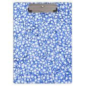 Computergenerierte blaue Blätter Klemmbrett (Vorderseite)