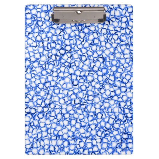 Computergenerierte blaue Blätter Klemmbrett (Vorderseite)
