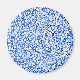 Computergenerierte blaue Blätter Magnet