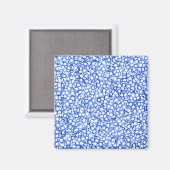 Computergenerierte blaue Blätter Magnet (Vorderseite/Rückseite)