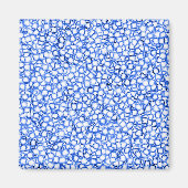 Computergenerierte blaue Blätter Magnet (Vorne)