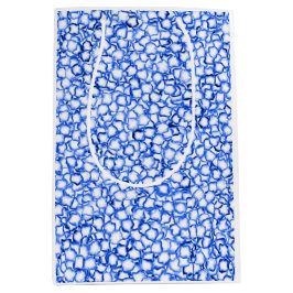 Computergenerierte blaue Blätter Mittlere Geschenktüte