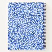 Computergenerierte blaue Blätter Notizblock (Rückseite)