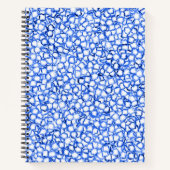 Computergenerierte blaue Blätter Notizblock (Vorderseite)
