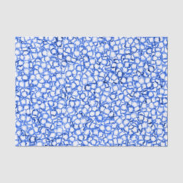 Computergenerierte blaue Blätter Seidenpapier