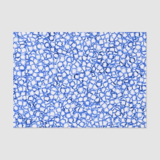 Computergenerierte blaue Blätter Seidenpapier (Vorderseite)