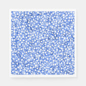 Computergenerierte blaue Blätter Serviette (Vorderseite)