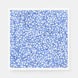 Computergenerierte blaue Blätter Serviette