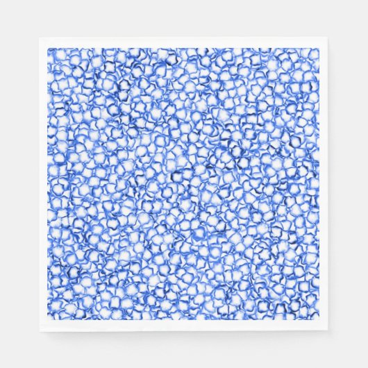 Computergenerierte blaue Blätter Serviette (Vorderseite)