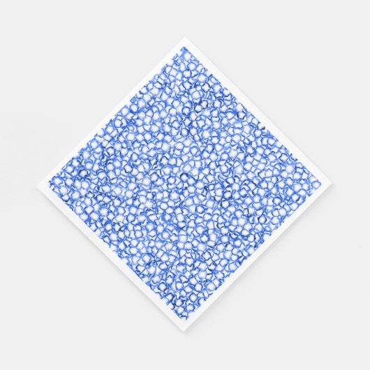 Computergenerierte blaue Blätter Serviette (Ecke)