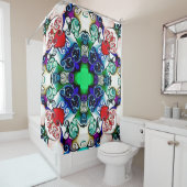 Computergrafik. Darstellung eines abstrakten Flo Duschvorhang (Beispiel)