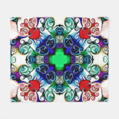 Computergrafik. Darstellung eines abstrakten Flo Fleecedecke (Vorderseite (Horizontal))