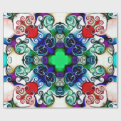 Computergrafik. Darstellung eines abstrakten Flo Geschenkpapier (Flach)