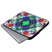Computergrafik. Darstellung eines abstrakten Flo Laptopschutzhülle (Vorne Knopf)