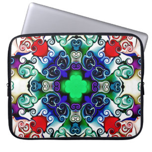 Computergrafik. Darstellung eines abstrakten Flo Laptopschutzhülle