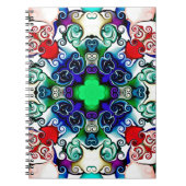 Computergrafik. Darstellung eines abstrakten Flo Notizblock (Vorderseite)