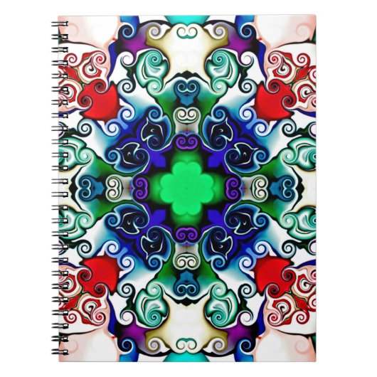 Computergrafik. Darstellung eines abstrakten Flo Notizblock (Vorderseite)