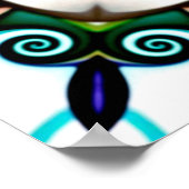 Computergrafik. Darstellung eines abstrakten Flo Poster (Ecke)