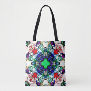 Computergrafik. Darstellung eines abstrakten Flo Tasche