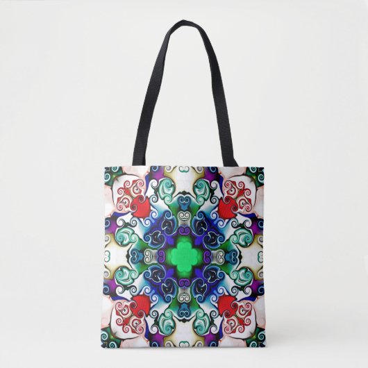 Computergrafik. Darstellung eines abstrakten Flo Tasche (Vorderseite)