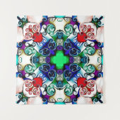 Computergrafik. Darstellung eines abstrakten Flo Wandteppich (Vorderseite (Horizontal))