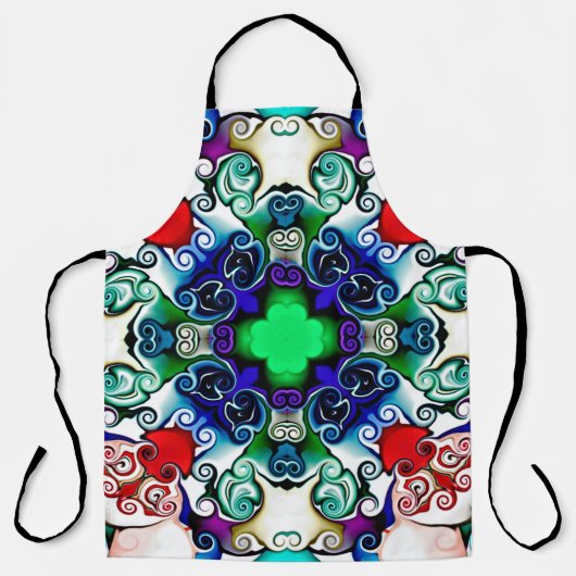 Computergrafik. Illustration eines abstrakten Flo Schürze (Vorderseite)