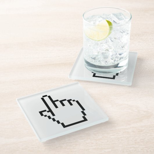 COMPUTERHALTESTELLER / MAUSKURSOR GLASUNTERSETZER (Schrägansicht)