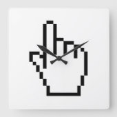 COMPUTERHALTESTELLER / MAUSKURSOR QUADRATISCHE WANDUHR (Vorderseite)
