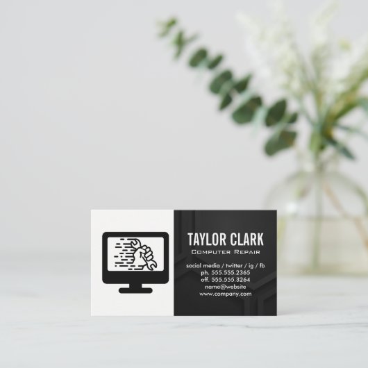 Computerhardware | Hand-Schlüssel Visitenkarte (Stehend Vorderseite)