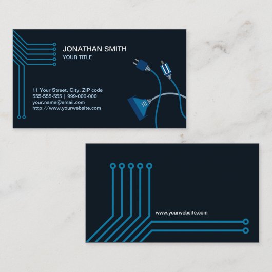 Computerhardware-Techniker-Visitenkarte Visitenkarte (Vorne/Hinten)