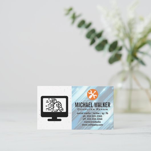 Computerhardware | Technischer Support | Handwerkz Visitenkarte (Stehend Vorderseite)