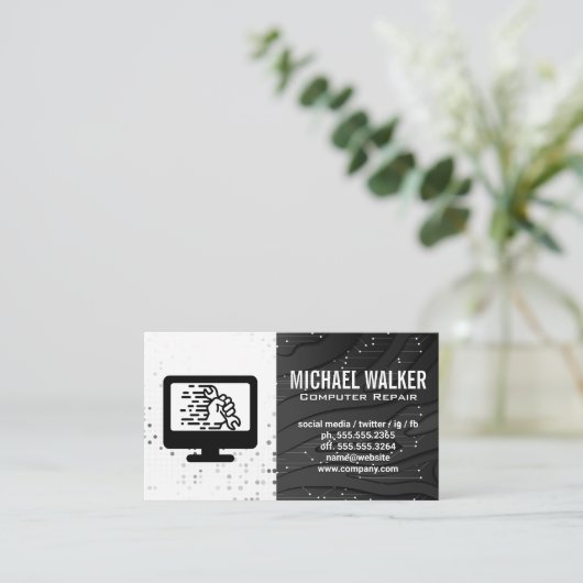 Computerhardware | Technologiekomponenten Visitenkarte (Stehend Vorderseite)