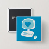 Computerherz Button (Vorne & Hinten)