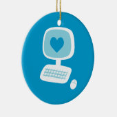 Computerherz Keramikornament (Rechts)