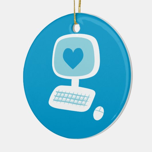 Computerherz Keramikornament (Links)