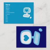 Computerherz-Visitenkarten Visitenkarte (Vorne/Hinten)