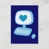 Computerherz-Visitenkarten Visitenkarte (Rückseite)