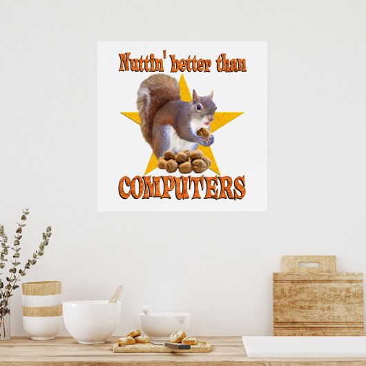 Computerhörnchen Poster (Küche)