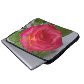 Computerhülse mit einem Foto einer Rose Laptopschutzhülle (Vorne Knopf)