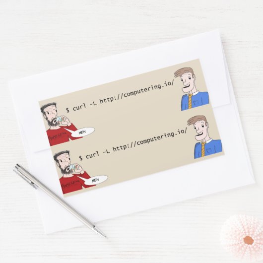 Computering.io-Logo-Aufkleber Rechteckiger Aufkleber (Umschlag)